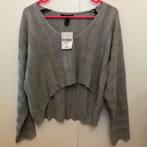 Gray cropped forever 21 sweater